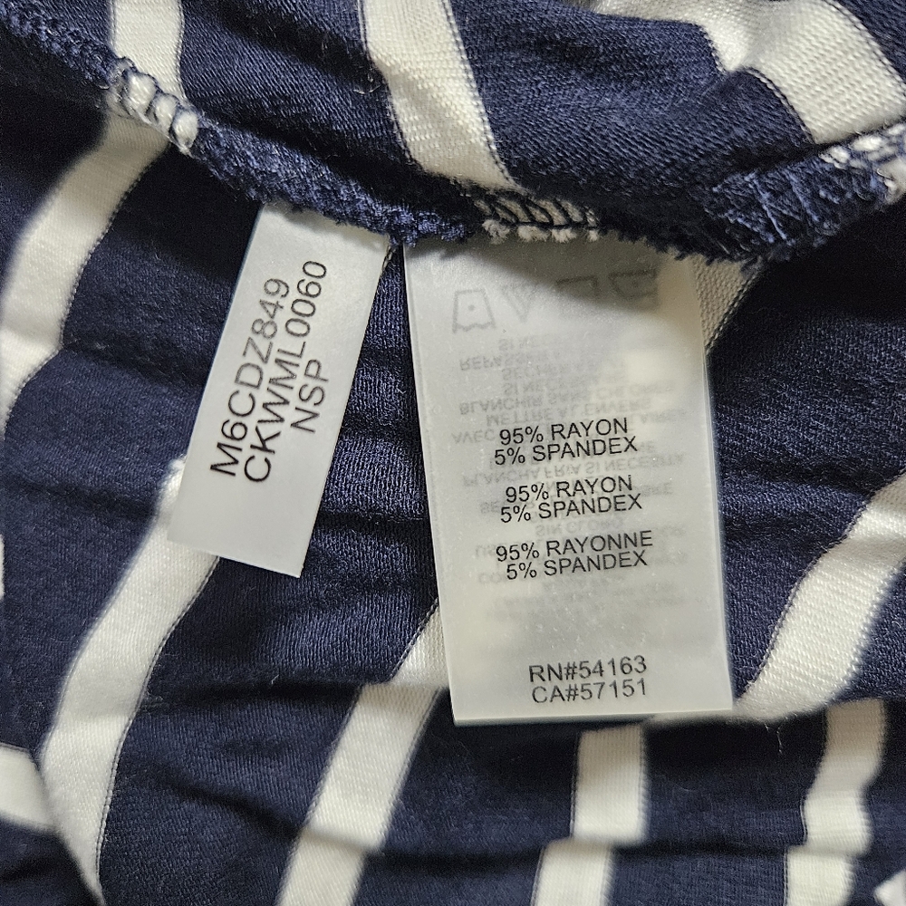 Calvin Klein Navy and White Striped Maxi Dress - Picture 5 of 6